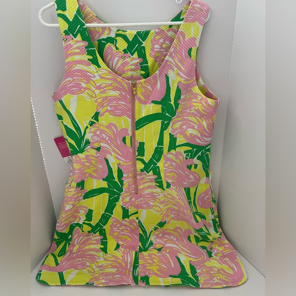 Lilly Pulitzer for Target Shift ‘Fan Dance’ Pink/Green Topical Summer Dress NWT - Picture 4 of 16